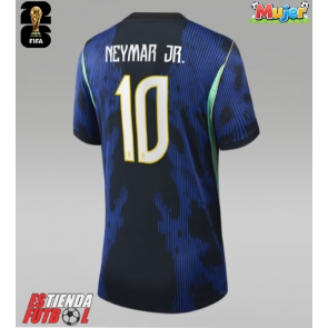 Brasil Neymar Jr #10 Segunda Equipación Mujer Mundial 2026 Manga Corta
